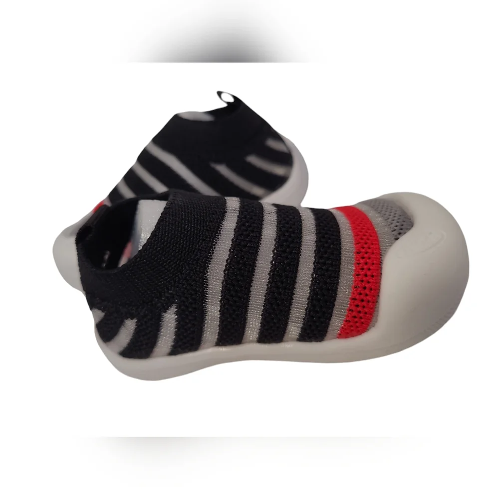Baby Shoes Boy Girl Infant Striped Sneakers Non Slip First Walkers 9-12 Months